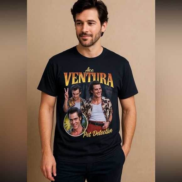 Ace Ventura Pet Detective Jim Carrey Movie Graphic T-Shirt Sz XL - Picture 1 of 10